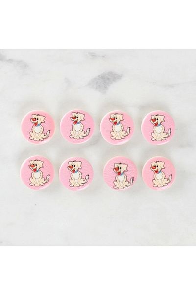 TEKNOART Loren Crafts 8-Piece Dog Button - 1032