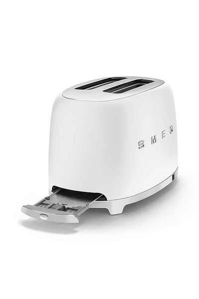 SMEG 50's Style 2-Slice Toaster, White Matte