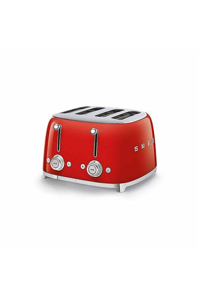 SMEG 50's Style 4-Slot Toaster, Red