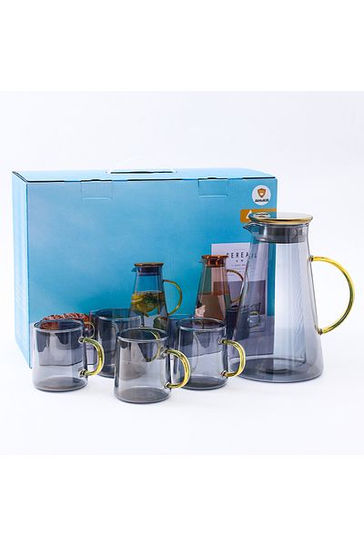 sharpdo Light Luxury Glass Kettle And Cup Set Household Nordic With One 1880 ML Pot And Four 315 ML Cups