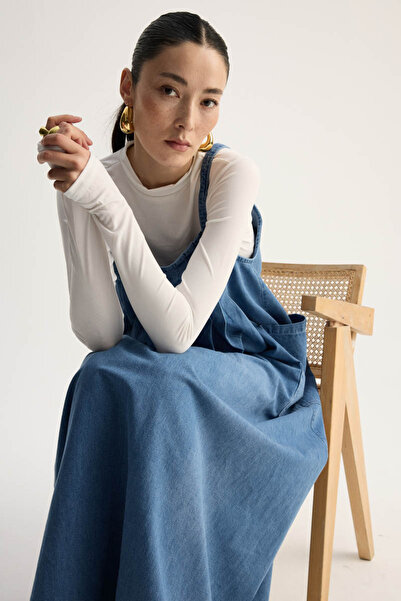 ZÜLAYS Torba Cepli Denim Jile Mavi