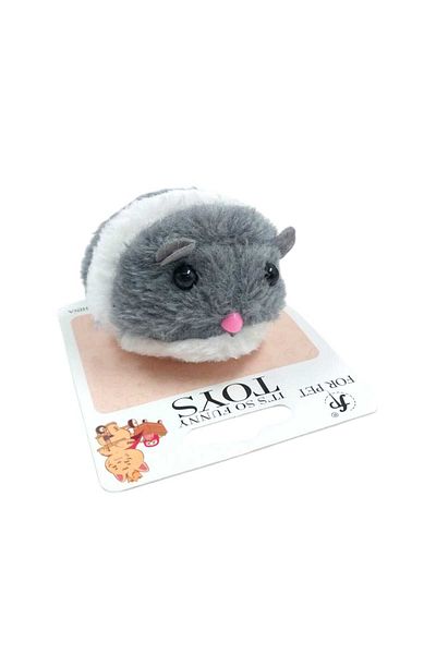 Ans 7 cm Feathered Mouse Cat Toy with Intense Vibration