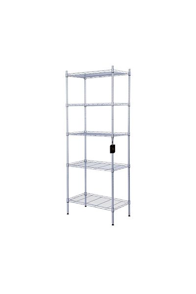 sharpdo 5 Wire Shelving Steel Storage Rack Adjustable Unit Shelves for Laundry Bathroom