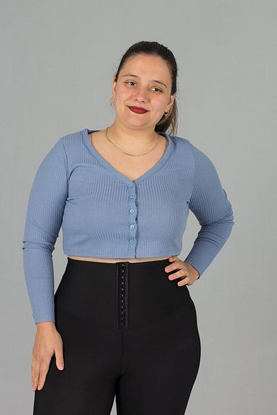 Truva XXL Plus Size Crop Cardigan Blouse