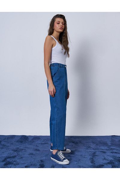 KYR Indigo Denim Carrot Cut Trousers