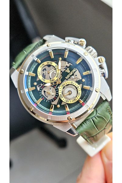 Raymond Rym-4469 Stainless Steel Case - Leather Cord - 2 Year Warranty - Men's Wristwatch