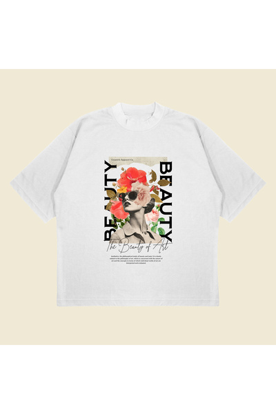 PURE POWER Beauty cu imprimeu supradimensionat Bumbac unisex țesătură groasă ...