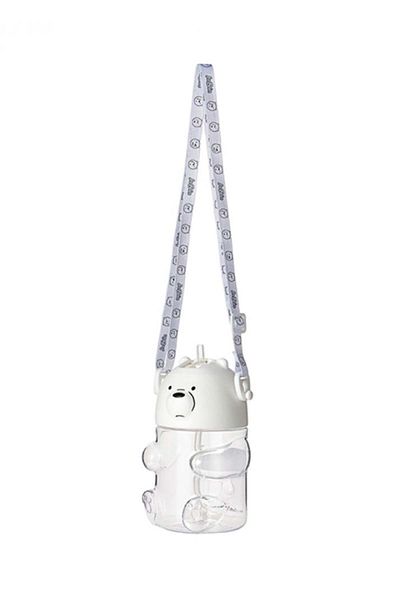 Miniso زجاجة مياه بلاستيكية من سلسلة Three Bears سعة 600 مل - Ice Bear