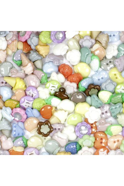BELLA HOBİ 60 Mixed Model Figured Baby Buttons No: 6