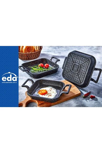 Eda Square Bowl Set Cast Iron (18cm 20 cm 22 cm