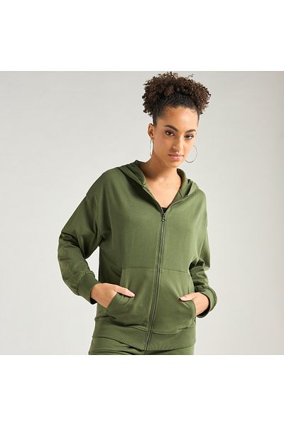 FAV Kangaroo Pocket Detail Zip Through Hoodie and Joggers Set