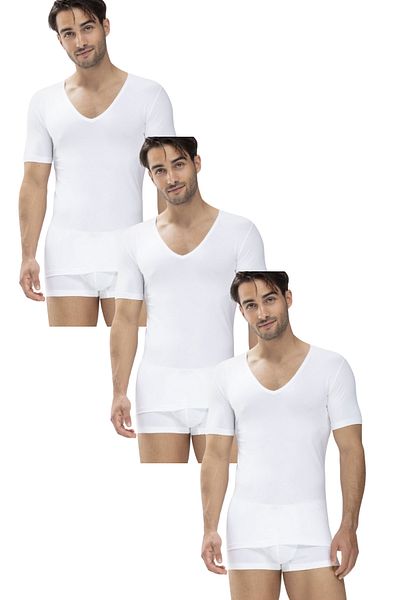 starsolmaz Men's V-Neck Cotton Combination 3 Lc Modal Short Lampa Top Aller Undershirt