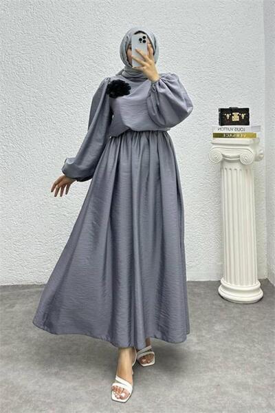 Dipmoda Women's Floral Detailed Skirted Hijab Suit Nms004