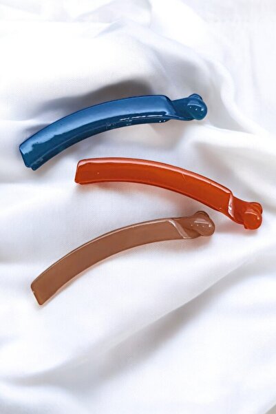 PETEK AKSESUAR 3 штуки маленьких якісних бананових затискачів помаранчевого/с...