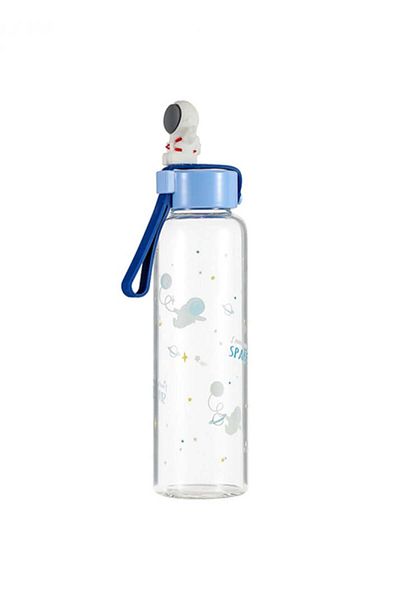Miniso زجاجة من زجاج البورسليكات العالي من سلسلة ستار، 380 مل (أزرق)