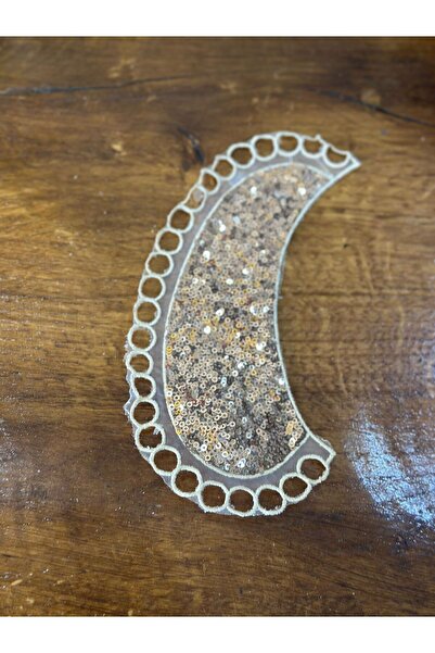 Gönülden Tasarım PUL SEKVINSKA MLEČNA KAFJA VEZENA ŠIVAĆA APLIKACIJA 22X8 CM