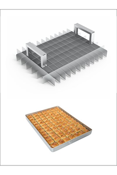 Mova Dizayn Baklava Dilimleme Bıçağı Paslanmaz Çelik Baklava Dilimi İz Çıkarm...