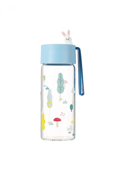 Miniso زجاجة زجاجية 300 مل - أزرق
