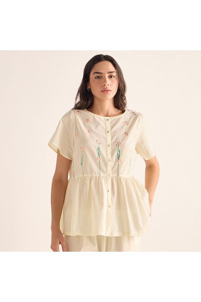 FAV Embroidered Shirt and Pyjama Set