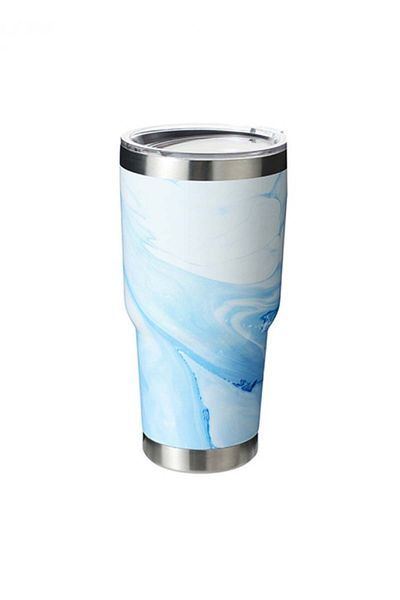 Miniso 900ml Mixed Color Design Car Steel Mug - Blue