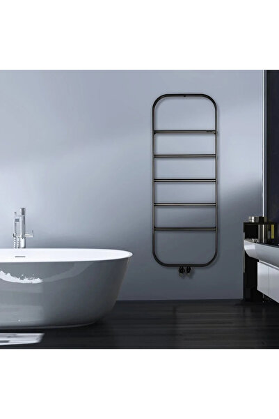 1200X450mm Spin Fırça Mat İnox Parlak Black Chrome Havlupan