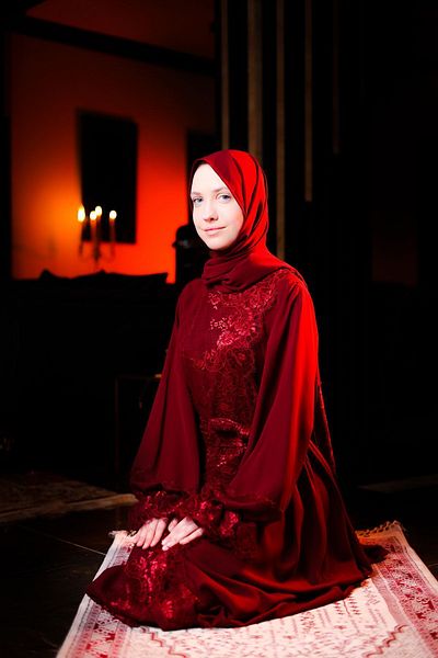 HARİKA WEAR Prayer Dress Umrah Dress Claret Red Ferace