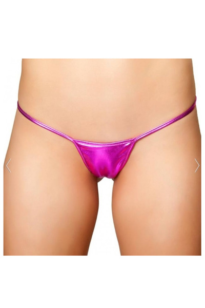 Lasirius Plus Size Fantasy Pink Lame Stirng - Thong Lasirius1287-B