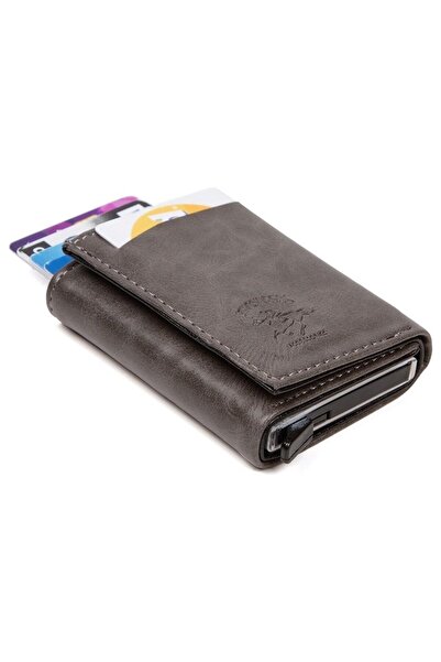 Newish Polo Men's Mechanized Card Holder and Wallet New020 - Gray