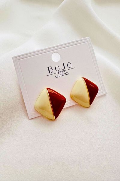 PETEK AKSESUAR Bojo Miniplastic Square Earrings