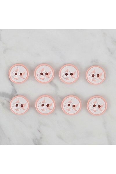 SAVA HOME COLLECTİON Loren Crafts σολομός 8 κουμπιά ψαριού - 569
