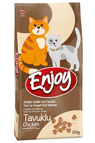 Enjoy Yetişkin Kediler için Tavuklu Tam ve Dengeli Kedi Maması 15 kg