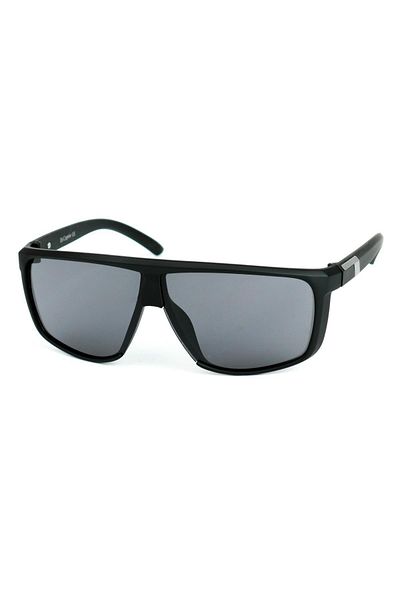 Di Caprio Men's Matte Black Uv400 Protection Rectangular Model Sunglasses
