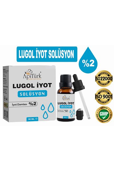 APİTÜRK Lugol Iode Solution 30ml 2% Iodine Drops