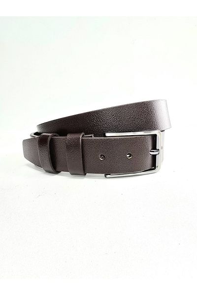Kemerix Ζώνη 100% Γνήσιο Δέρμα 3,5 cm Bitter Brown