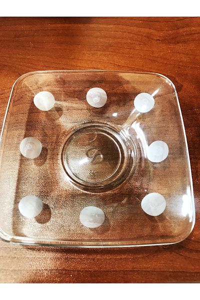 DECOSTYLE Pasabahce 54261 Square Tea Plate Points Decorated 6 Pcs