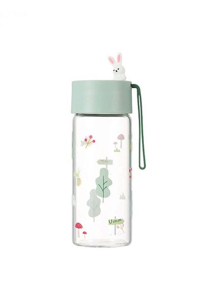 Miniso زجاجة زجاجية 300 مل - خضراء