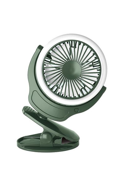 TEKNUM 2 - IN - 1 Stroller USB Charging Fan with Light - Green