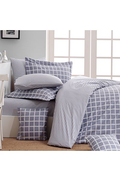 Keep London Σειρά Dolce Sleep (100% βαμβάκι) Σετ Παπλωματοθήκη Διπλό-Γκρι