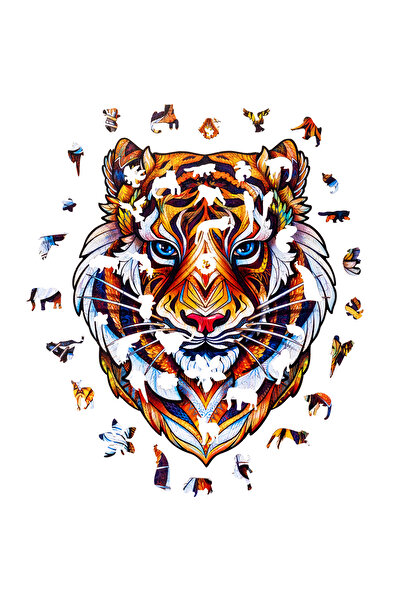 Unidragon - مجموعة ألغاز خشبية مجسمة - نمر جميل - ملك - 273 قطعة