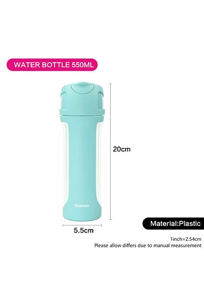 Fissman Water Bottle With Leakproof Mint Green 550ml