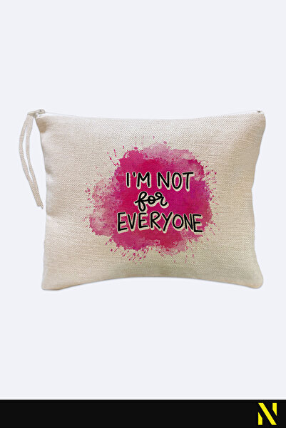 nilizma I'M Not for Everyone Patterned Linen Handbag