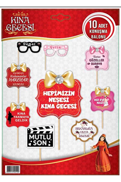 Cadde Süs Bride To Be Temalı Konuşma Balonu Seti 10'lu