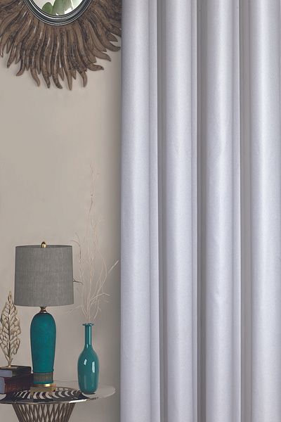 De'Vor Enxboy White Color High Quality Sunshade Satin Curtain