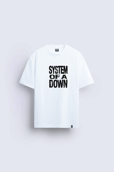 sielta Tricou alb cu mânecă scurtă cu imprimeu System of a Down Music Band