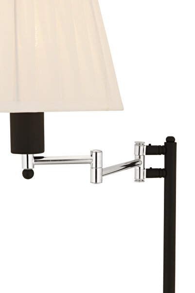 Apliqa Hestia Siyah Krom Modern Dekoratif Köşe Lambader