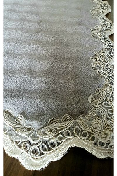 ZADA HOME διπλό χαλάκι προσαρμοσμένο Αντιολισθητική βάση Γαλλική δαντέλα Σετ Οκ Σετ 2 τεμαχίων Σετ καθίσματος τουαλέτας χαλάκι μπάνιου