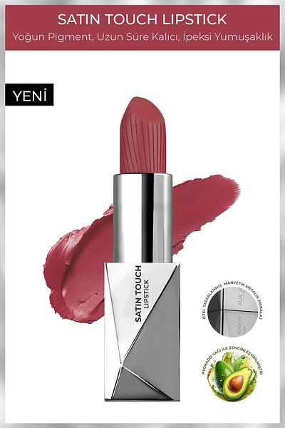 Alix Avien Long Lasting Semi Matte Lipstick - Satin Touch Lipstick 823 Bright Burgundy