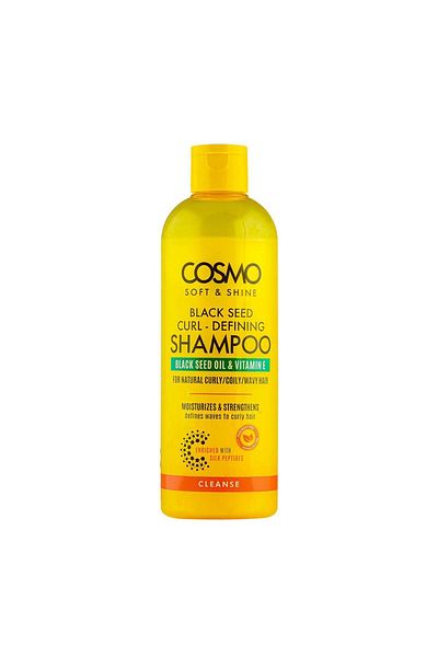 Cosmo Soft & Shine Black Seed Curl Defining Shampoo 480ml, Black Seed Oil & Vitamin E