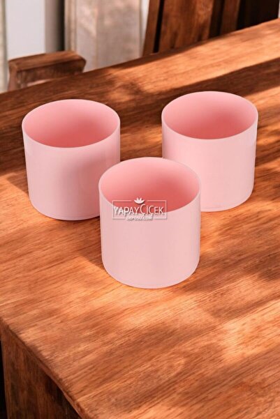 Yapay Çiçek Deposu Mini Cactus Suculent albastru cobalt căldură Set de 3 Roz Trend Model 10 Cm