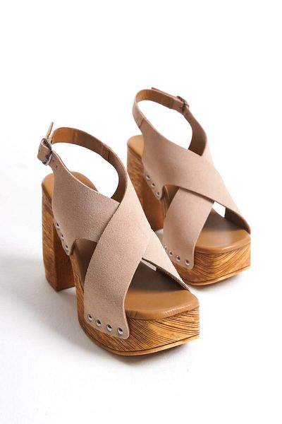 Mubiano Collection Suede Women's Sandals - Powder, Mcgvn1502